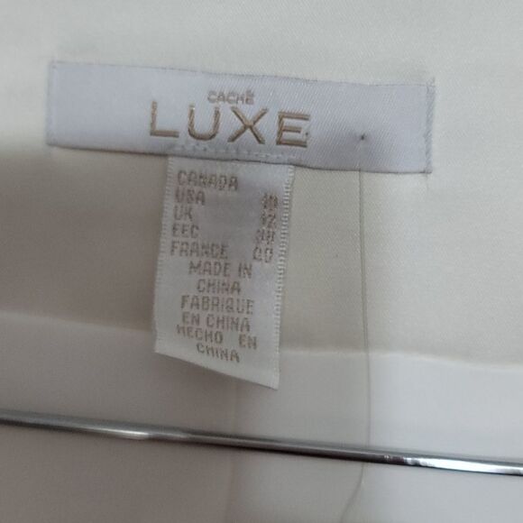 New Cache Luxe Ivory blazer size 10 - Picture 3 of 7